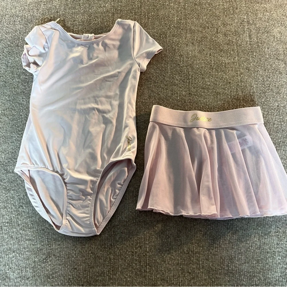 Justice Light Pink Dancewear Set